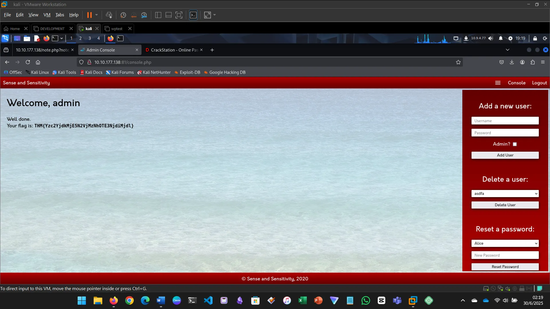 Logged in