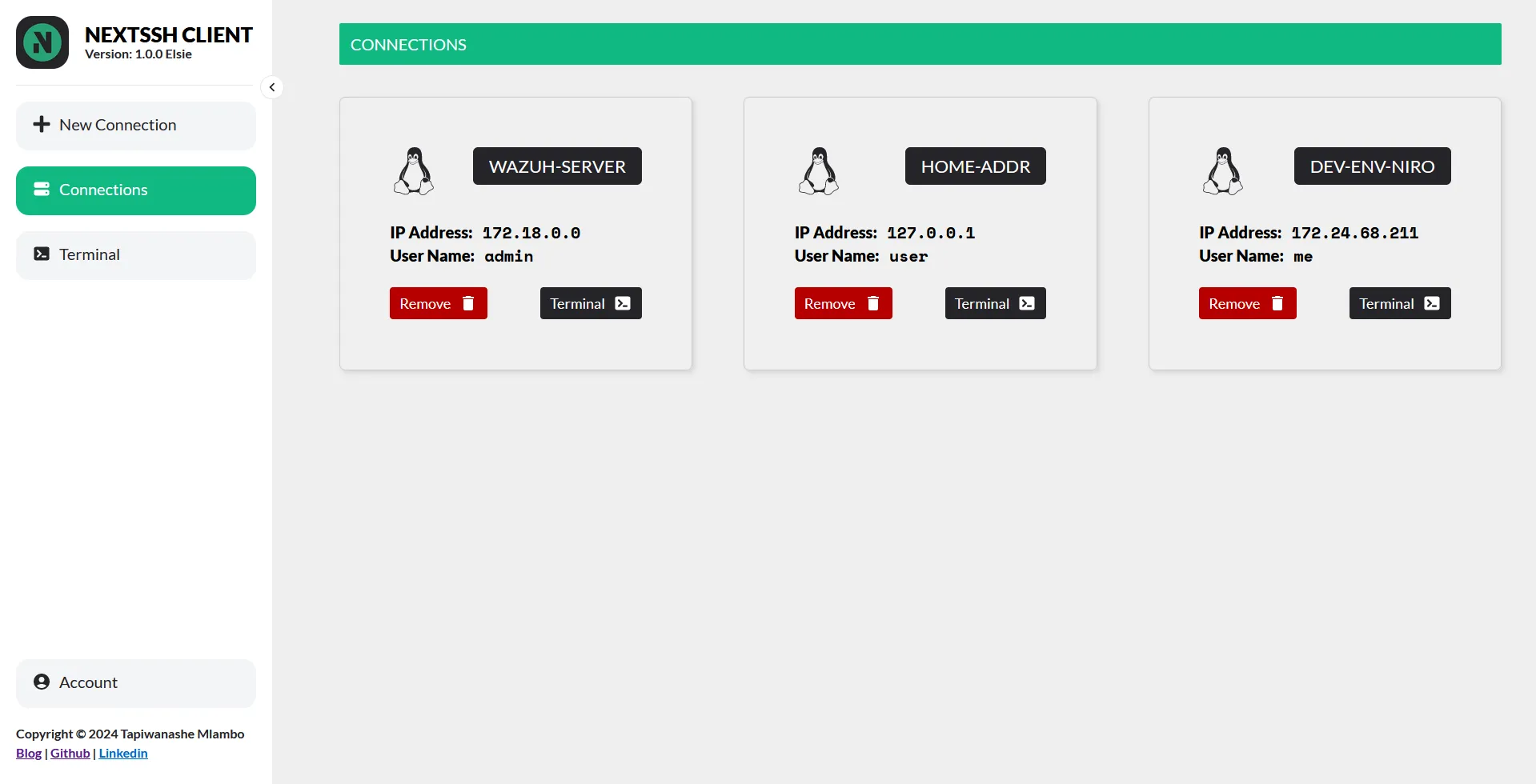 Connections Dashboard