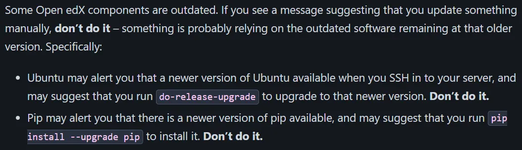 Do not upgrade